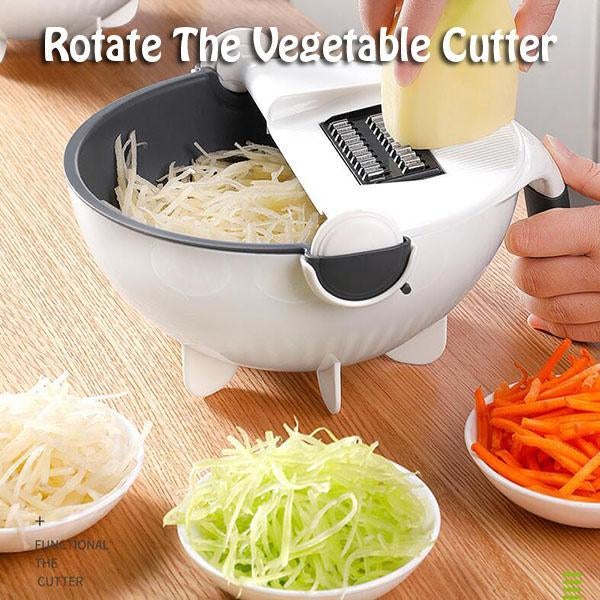 9 In 1 Multi-functional Vegetable Slicer with Drain Basket