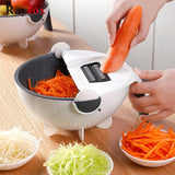 9 In 1 Multi-functional Vegetable Slicer with Drain Basket