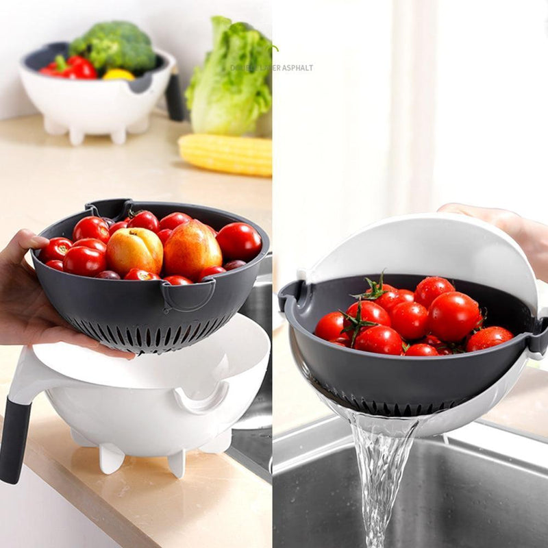 9 In 1 Multi-functional Vegetable Slicer with Drain Basket